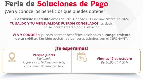 INFONAVIT REALIZARÁ FERIA DE ATENCIÓN EN HUAMANTLA