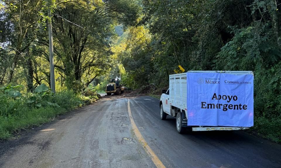 INTENSIFICA SICT ATENCIÓN A LA RED CARRETERA  FEDERAL TRAS INTENSAS LLUVIAS