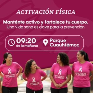 APIZACO PROMUEVE LA PREVENCIÓN Y LA SALUD EN EL MES DE LA LUCHA CONTRA EL CÁNCER DE MAMA