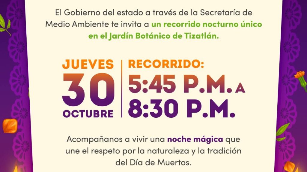 “NOCHES DE OFRENDA” ILUMINARÁ EL JARDÍN BOTÁNICO DE TIZATLÁN CON ARTE, TRADICIÓN Y MATERIALES RECICLADOS