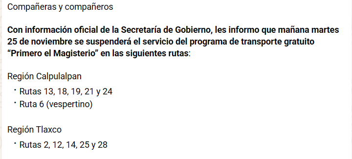Amplían la suspensión de servicio de transporte magisterial por bloqueos carreteros