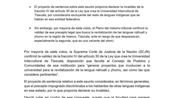 Valida SCJN facultad de UIT para revitalizar lenguas indígenas en riesgo