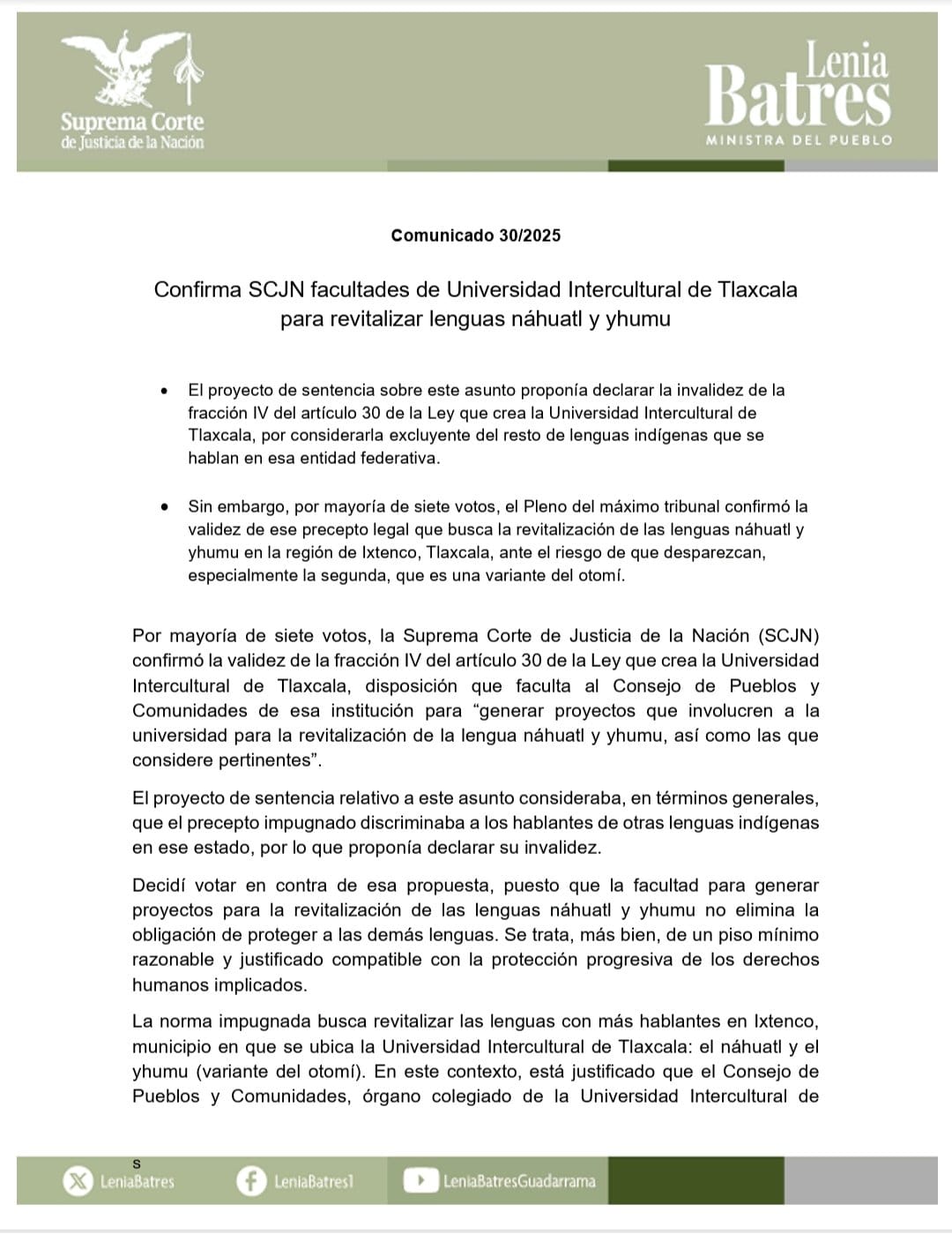 Valida SCJN facultad de UIT para revitalizar lenguas indígenas en riesgo