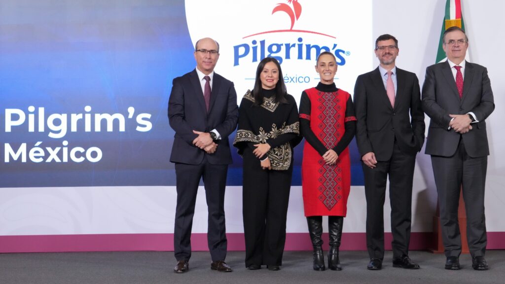 PLAN MÉXICO: EMPRESA GLOBAL PILGRIM’S INVERTIRÁ EN EL PAÍS MIL 300 MILLONES DE DÓLARES PARA 2026-2030; GENERARÁ 20 MIL EMPLEOS