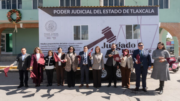 El Poder Judicial del Estado y el Ayuntamiento del municipio de Benito Juárez, Tlaxcala, en este día se llevó a cabo la firma de Convenio y el Banderazo de salida, para instalar el Juzgado Itinerante en materia Civil y Familiar