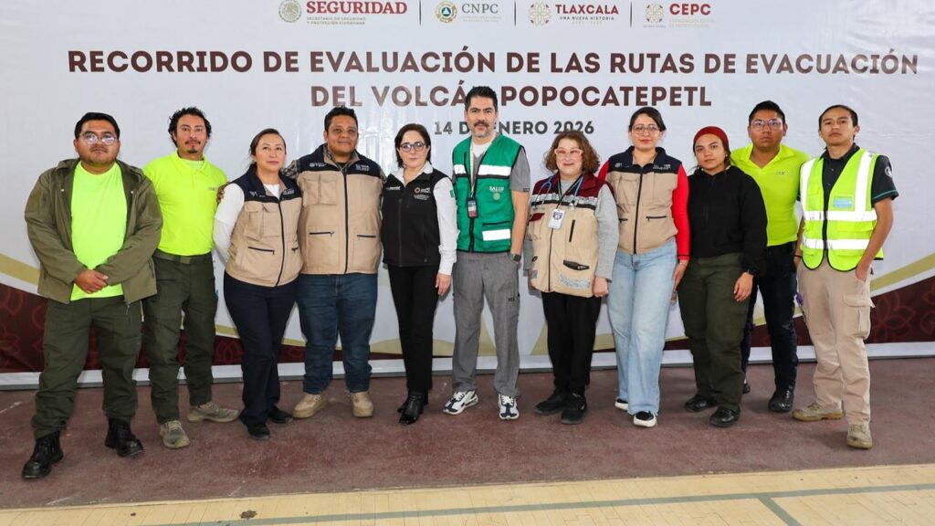REFUERZAN GOBIERNOS ESTATAL Y FEDERAL REVISIÓN DE RUTAS DE EVACUACIÓN DEL VOLCÁN POPOCATÉPETL