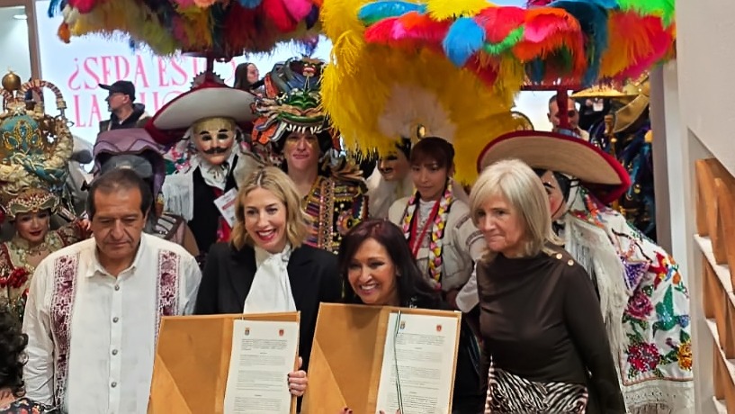 La gobernadora de Tlaxcala, Lorena Cuéllar Cisneros, y la presidenta de la Junta de Extremadura, España, María Guardiola Martín, firmaron un Memorándum de Entendimiento que establece una agenda común de cooperación en materia de cultura, turismo y desarrollo económico, orientada a fortalecer los vínculos históricos entre ambas regiones.