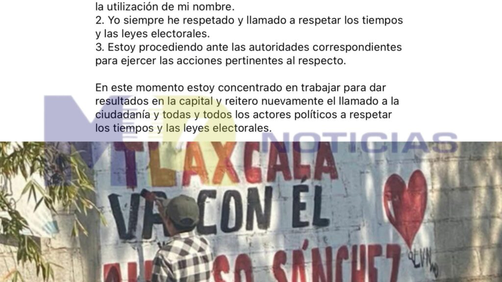 Alfonso Sánchez García aseguró que no autorizó la pinta de bardas con su nombre y que incluso procederá legalmente contra quienes lo estén promoviendo rumbo al 2027