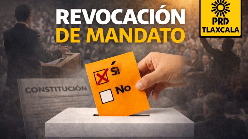 El Partido de la Revolución Democrática Tlaxcala expresó su respaldo total a la iniciativa presentada por la diputada Laura Flores, mediante la cual se propone reformar la Constitución Política del Estado para incorporar la revocación de mandato como un derecho ciudadano y un mecanismo efectivo de rendición de cuentas.
