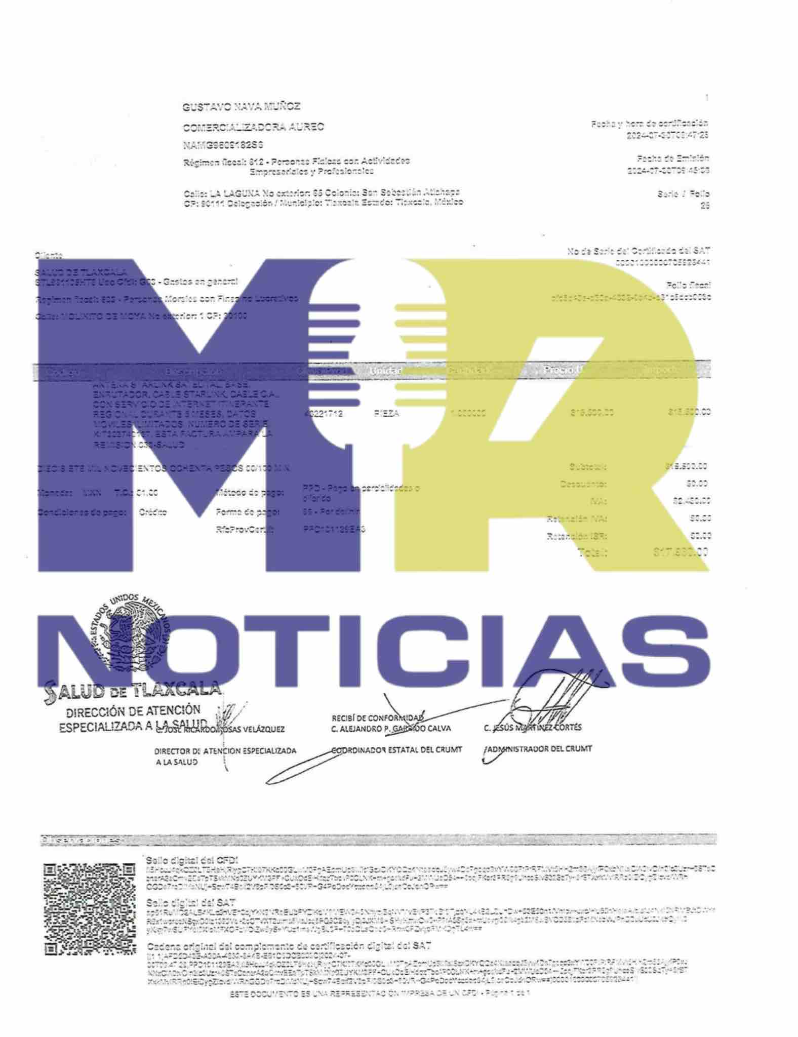 Gustavo Nava Muñoz y su empresa han mantenido contratos recurrentes con el Gobierno del Estado de Tlaxcala desde al menos 2018, cuando se dio de alta en registros relacionados con la COEPRIS (Comisión Estatal para la Protección contra Riesgos Sanitarios). imagen: MR Noticias