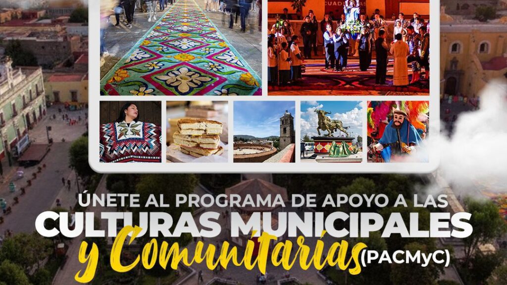 El Gobierno Municipal de Huamantla, que encabeza Salvador Santos Cedillo, a través de la Dirección de Turismo, Cultura y Desarrollo Taurino, invita a las y los portadores del patrimonio cultural vivo del municipio a participar en la convocatoria del Programa de Apoyo a las Culturas Municipales y Comunitarias (PACMyC) 2026.