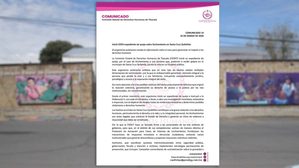 El organismo autónomo recaba la información sobre el caso para garantizar el respeto a los derechos humanos