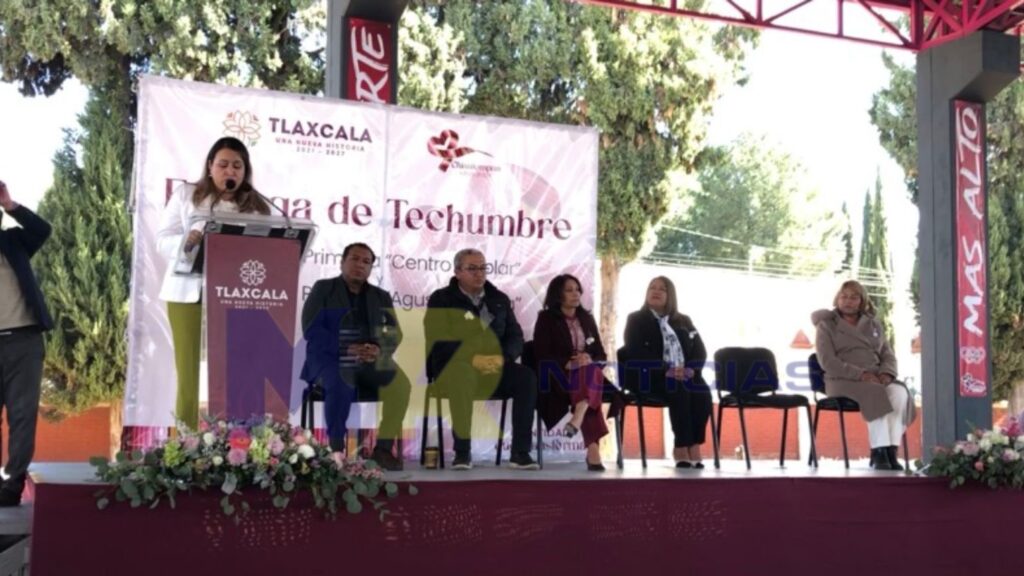 Nueva techumbre beneficia a estudiantes en Chiautempan