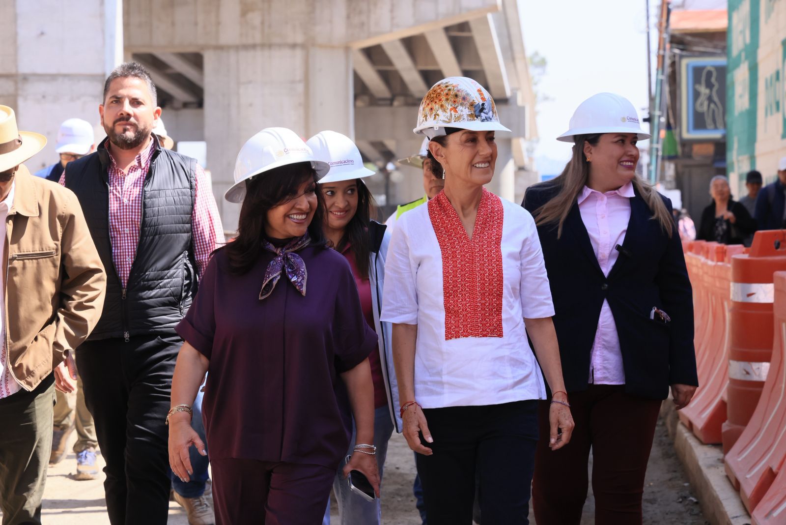 Supervisa Claudia Sheinbaum avances del Distribuidor Vial Santa Ana Chiautempan en Tlaxcala 