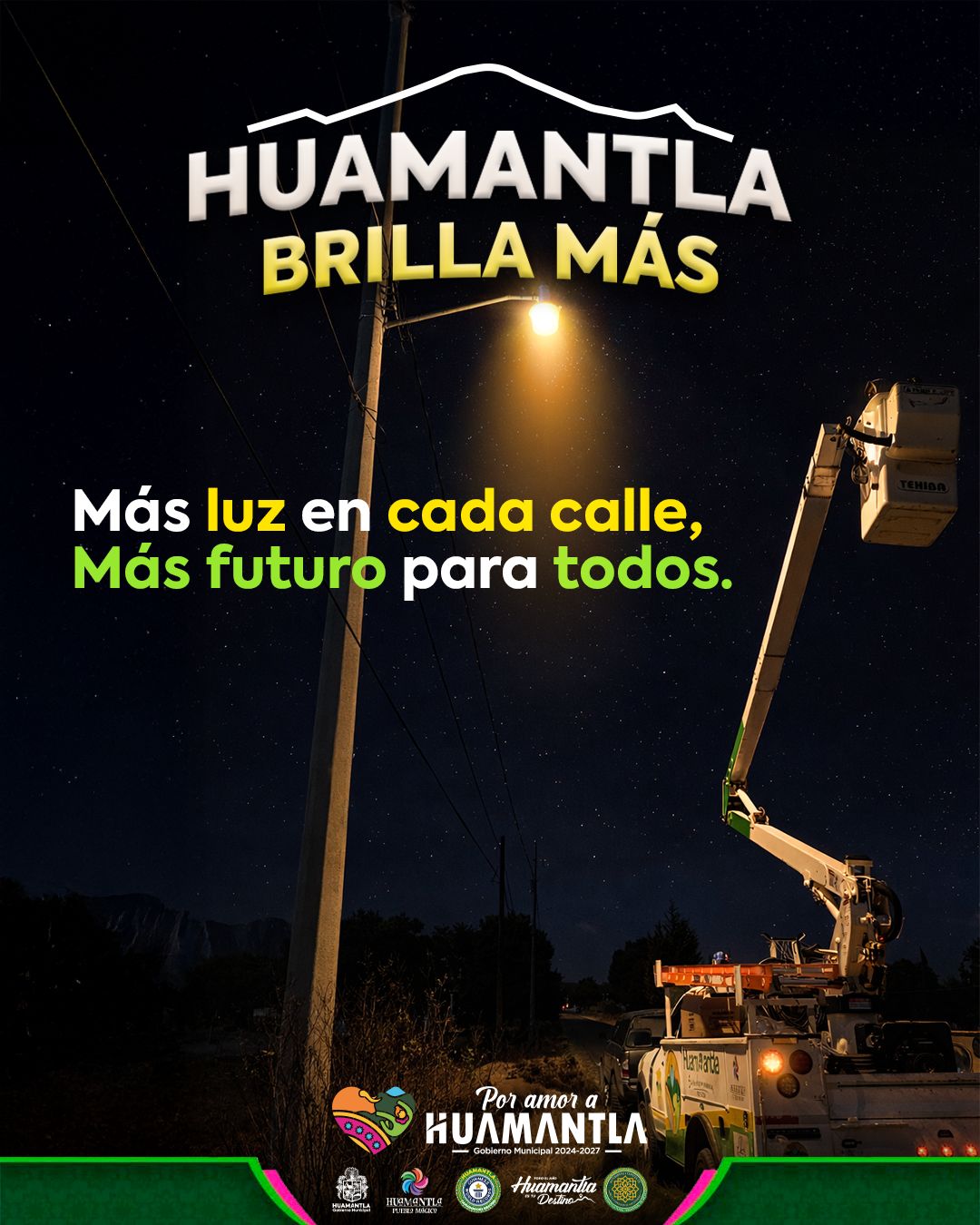 “Huamantla Brilla Más” da resultados: fortalecen atención a luminarias con participación ciudadana