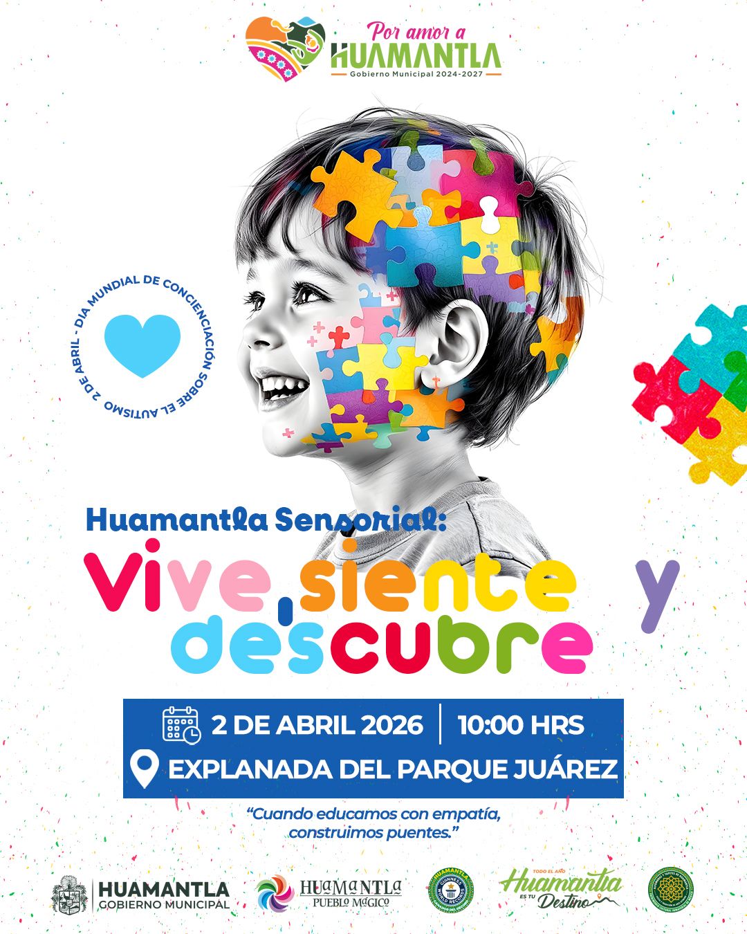 Gobierno municipal promueve la inclusión mediante “Huamantla sensorial: vive, siente y descubre”