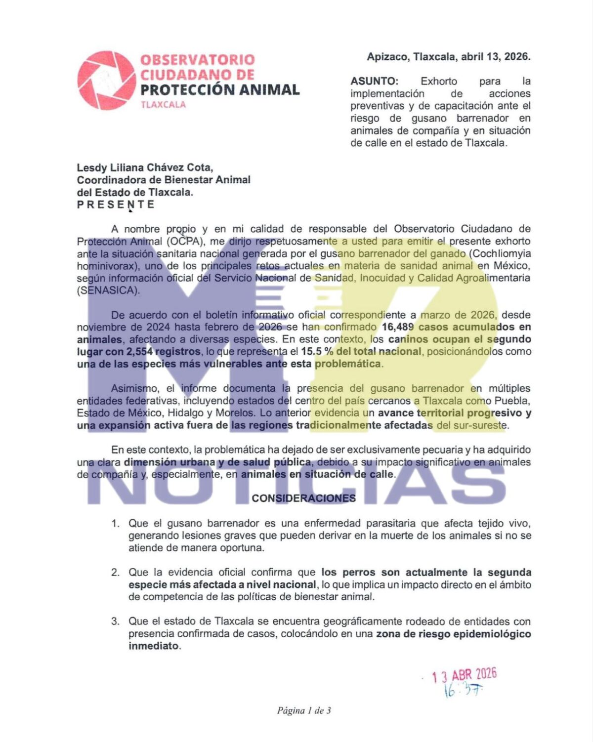Alertan a Tlaxcala por gusano barrenador