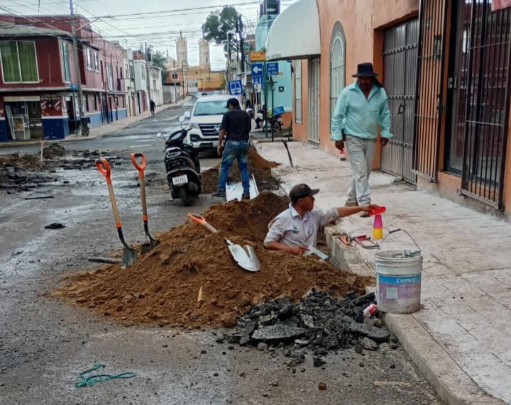 CAPAMH fortalece infraestructura sanitaria y atiende reportes en distintos puntos de Huamantla