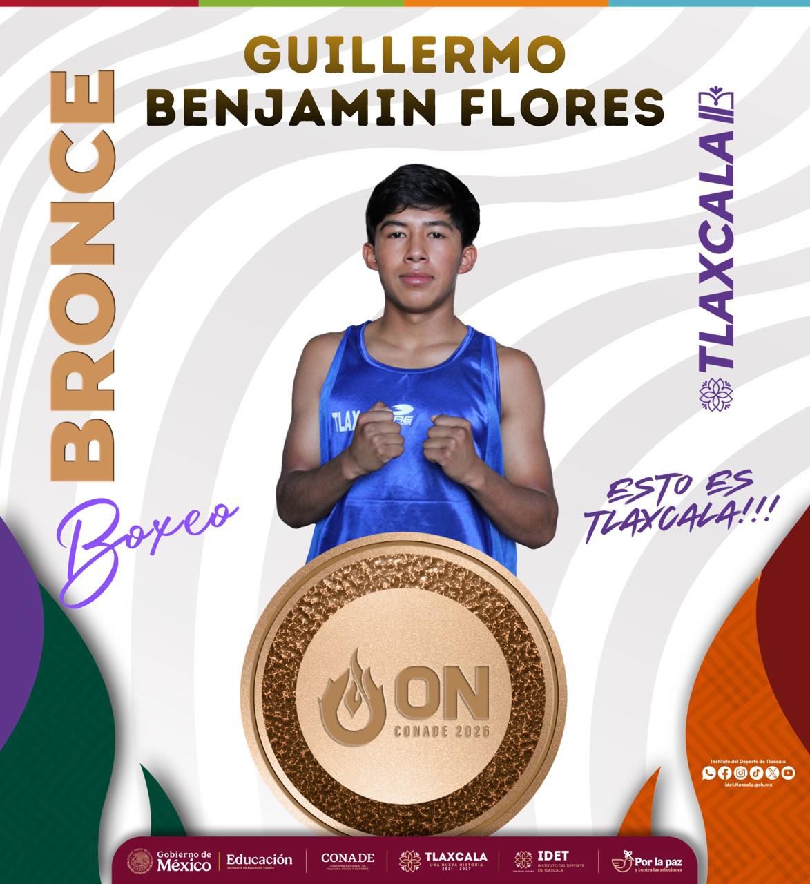 TLAXCALA CIERRA SU PARTICIPACIÓN EN BOXEO CON DOS MEDALLAS EN LA OLIMPIADA NACIONAL