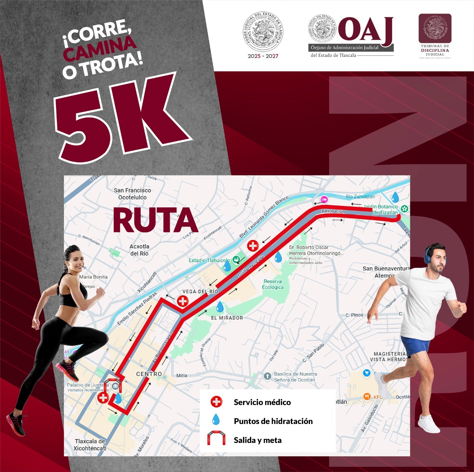 Cerrarán inscripciones este 31 de mayo para la Carrera “RUN 5K” del Poder Judicial de Tlaxcala