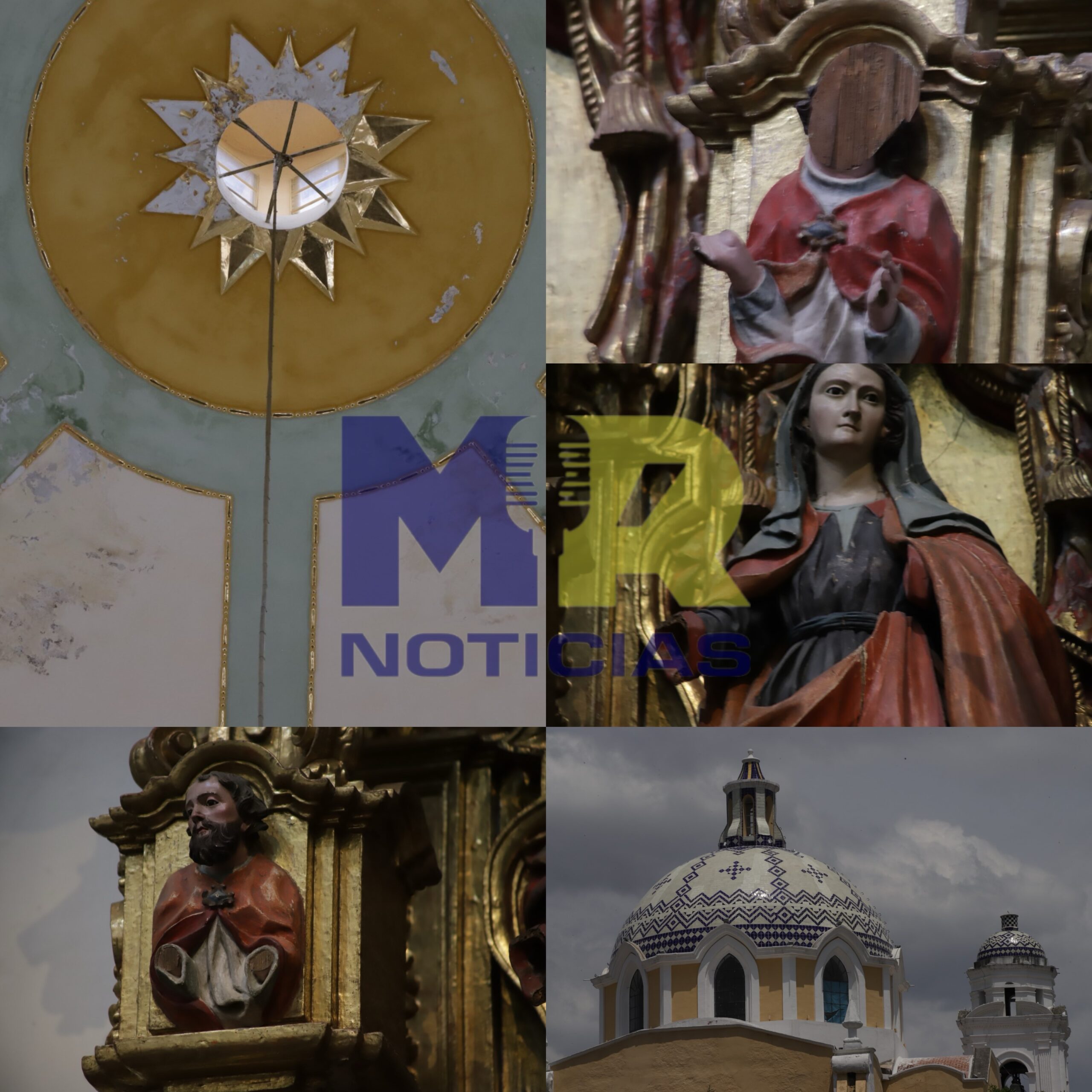 Parroquia de San José: figuras religiosas sin manos, sin rostros y con un celador