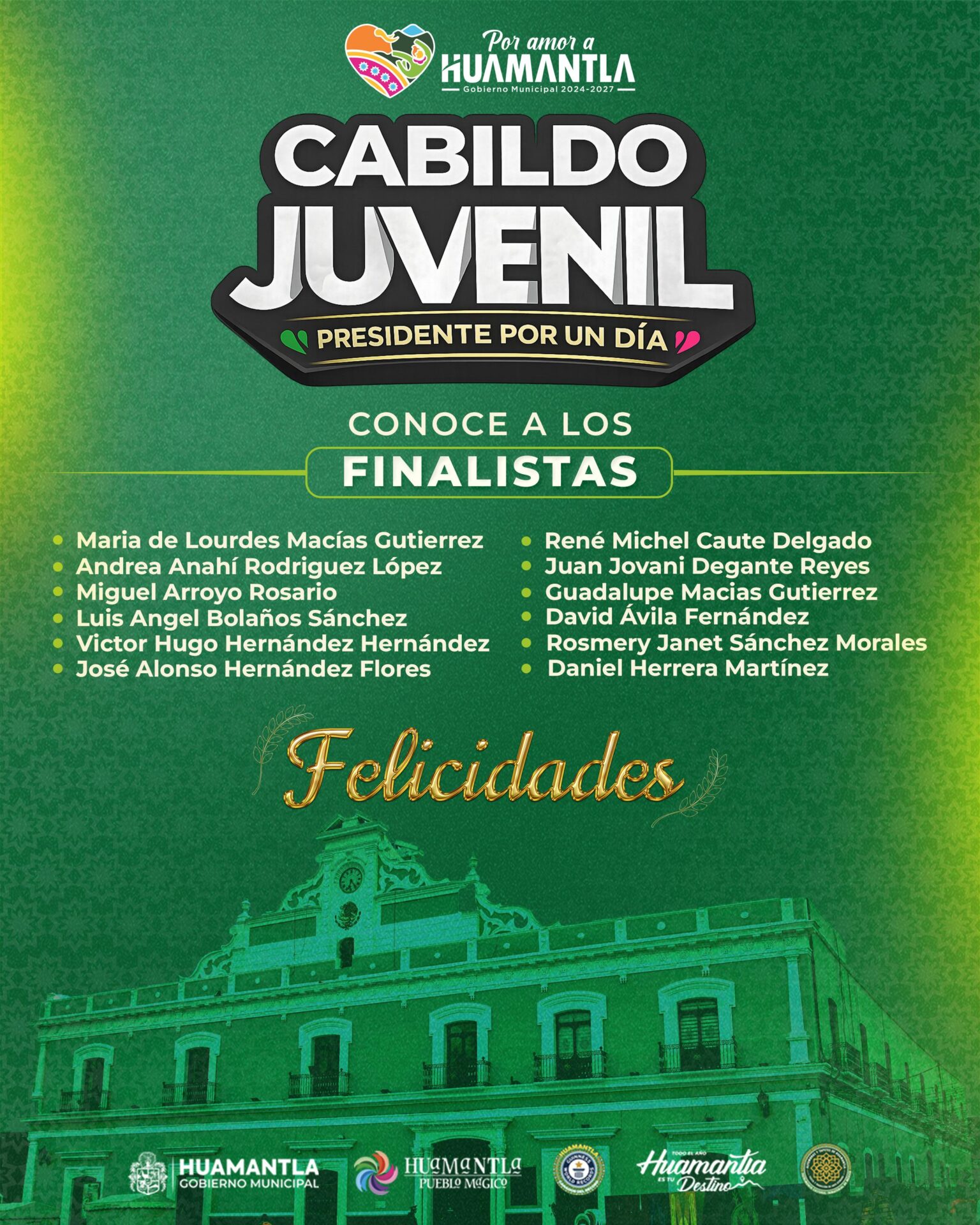 GOBIERNO MUNICIPAL DE HUAMANTLA DA A CONOCER A LAS Y LOS FINALISTAS DE “PRESIDENTE POR UN DÍA”