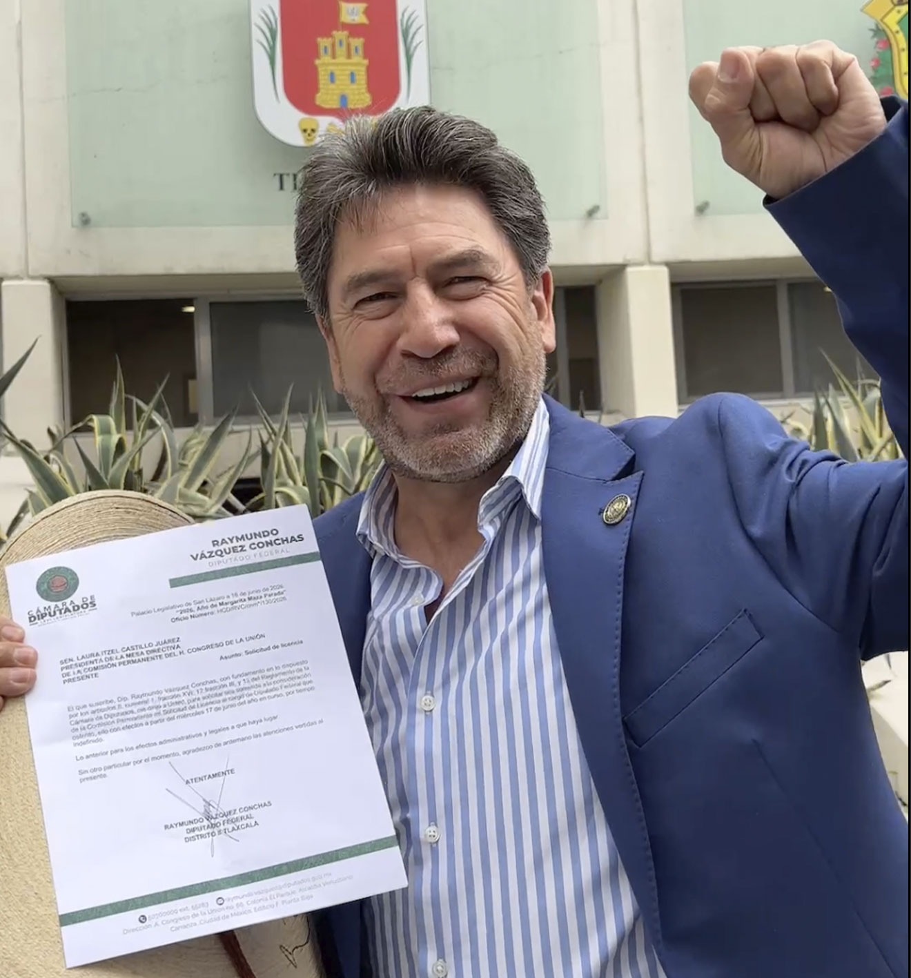 “Vamos con todo”: Ray Vázquez solicita licencia en la Cámara y se suma a la contienda interna de Morena en Tlaxcala
