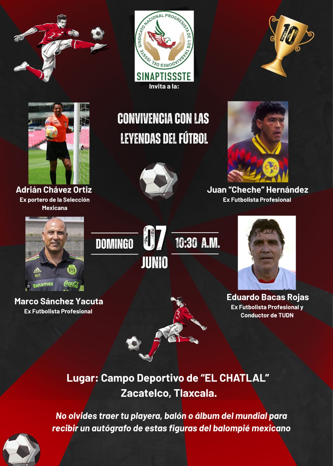 Estarán en Zacatelco ex jugadores de la Selección Mexicana de Fútbol