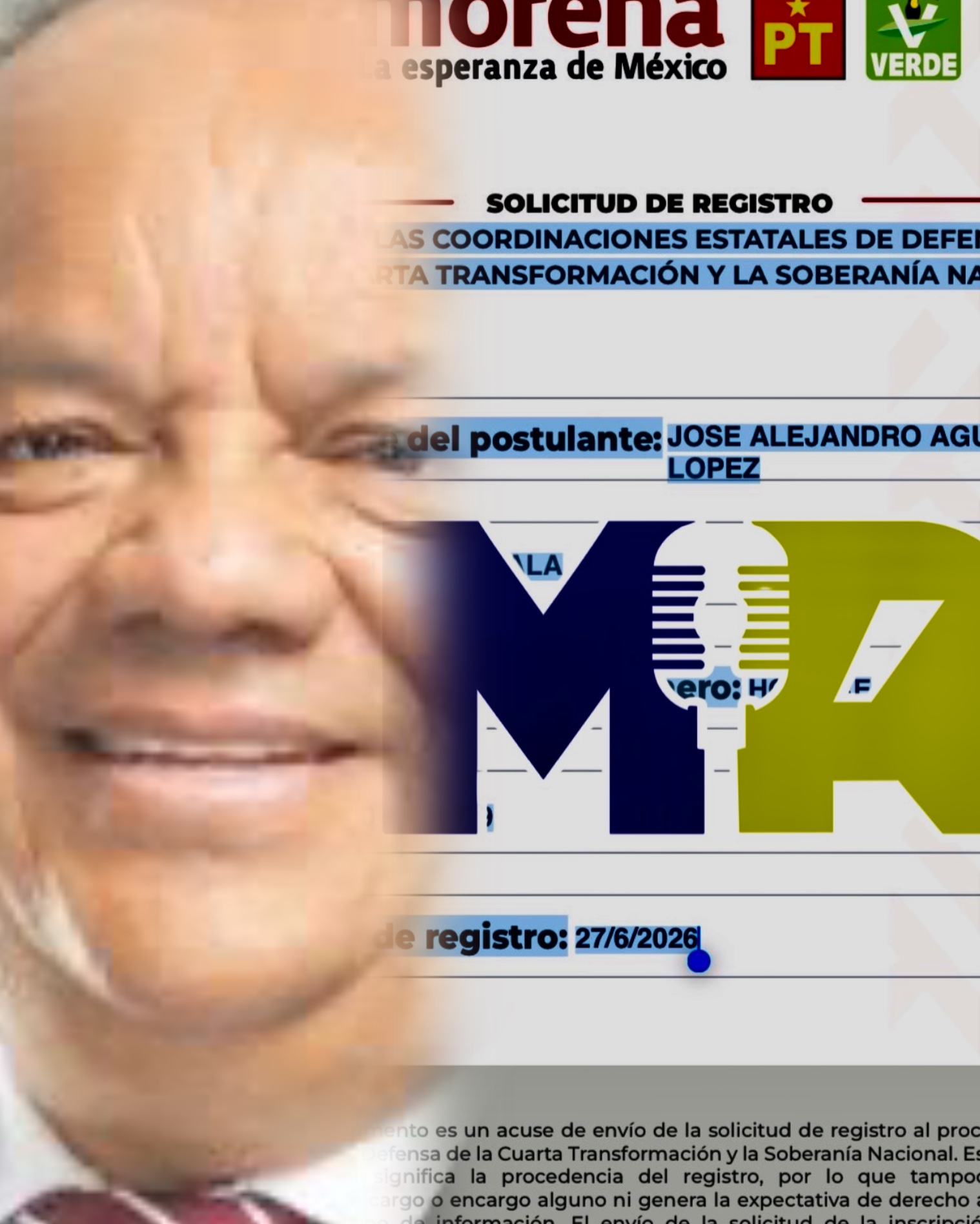 Es Alejando Aguilar el primero en registrarse; va por la Coordinación Estatal