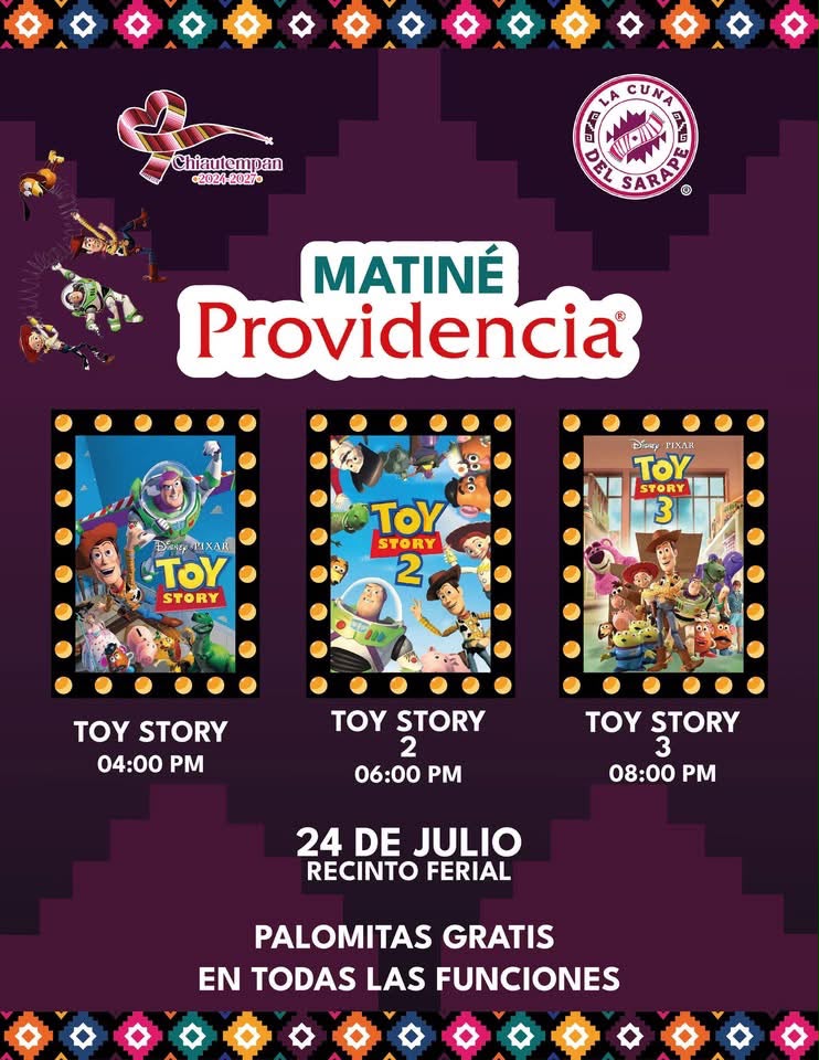 La Feria de Chiautempan lleva el cine al Recinto Ferial con funciones gratuitas
