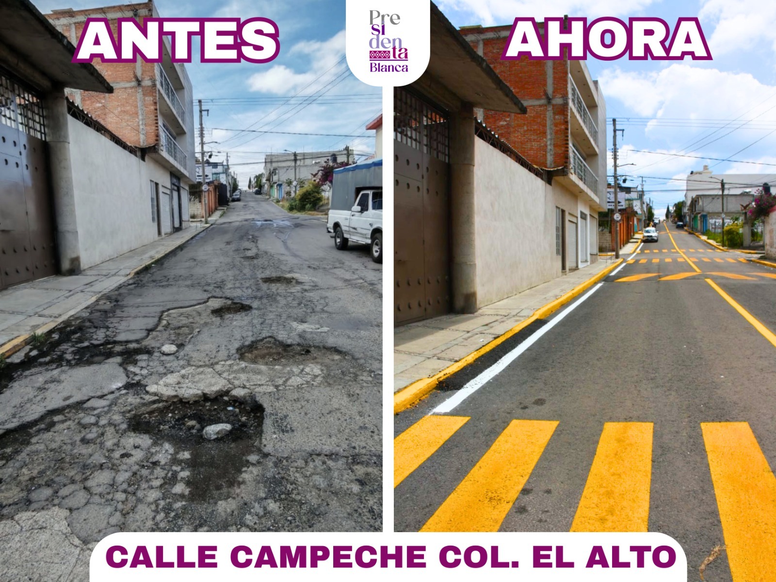 Calle Campeche en El Alto renueva su imagen: Blanca Angulo