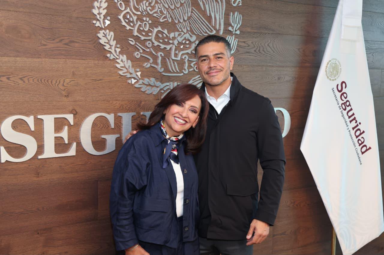 LORENA CUÉLLAR Y OMAR GARCÍA HARFUCH REFUERZAN COORDINACIÓN EN MATERIA DE SEGURIDAD PARA TLAXCALA. 
